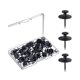thumbnail image 1 of 50 Pcs Double Headed Picture Hangers Nails Black Thumb Tacks Small Head Hanging Nails Push Pins Dec, 1 of 5