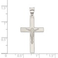 thumbnail image 2 of Solid 925 Sterling Silver Textured , Brushed and Latin Cross Pendant Charm, 2 of 4