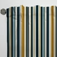 thumbnail image 6 of Designart "Classic Pinstripes In Teal And Brown" Striped Room Darkening Curtain Single Panel, 6 of 6