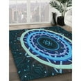 thumbnail image 2 of Ahgly Company Indoor Square Patterned Blue Ivy Blue Area Rugs, 8' Square, 2 of 6