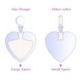 thumbnail image 3 of 3 Pieces Heart & Cylinder Ashes Urn Necklace Crystal Cremation Necklace Waterproof Birthstones Memorial Pendant Stainless Steel Keepsake Jewelry, 3 of 7