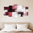 thumbnail image 2 of ZHONGYUTONG Abstract Wall Art 5 Piece Canvas Prints Black White and Gray Red Wall Decor Modern Living Room Bedroom Office Home Decor Framed (10x16inx2pcs 10x20inx2pcs 10x24inx1pcs), 2 of 5
