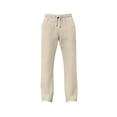 thumbnail image 4 of TKKCS Mens Soild Straight Leg Pants- Drawstring Casual Relaxed Fit Elastic Waist Flat Front Pants With Pockets Beige Size XL, 4 of 5