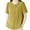Yellow, variant on Women's Linen Button down Shirts Summer Casual Crew Neck Short Sleeve Cotton Tops Retro Solid Color Blouses (XL, Yellow)