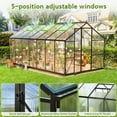 thumbnail image 6 of 8 x 14Ft Large Outdoor Greenhouse with 2 Vent Window, Aluminum Frame, Sliding Door, 6 of 10