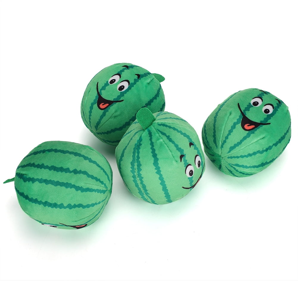 Fruit and Veggie Food Parody Dog Toys Watermelon 2 Pack
