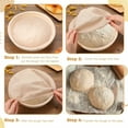 thumbnail image 3 of Duslogis Set of 6 Banneton Bread Proofing Basket 5 inch Round Sourdough Proofing Basket Bowl with Liners for Home Making Bread Bakers Baking, 3 of 7