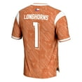 thumbnail image 3 of Men's GameDay Greats #1 Texas Orange Texas Longhorns Highlight Print Football Fashion Jersey, 3 of 4