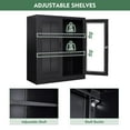 thumbnail image 4 of STANI Metal Storage Cabinets, Lockable 35.4" Steel Storage Cabinet with 2 Doors and 2 Adjustable Shelves for Garage, Home, Office, 4 of 6