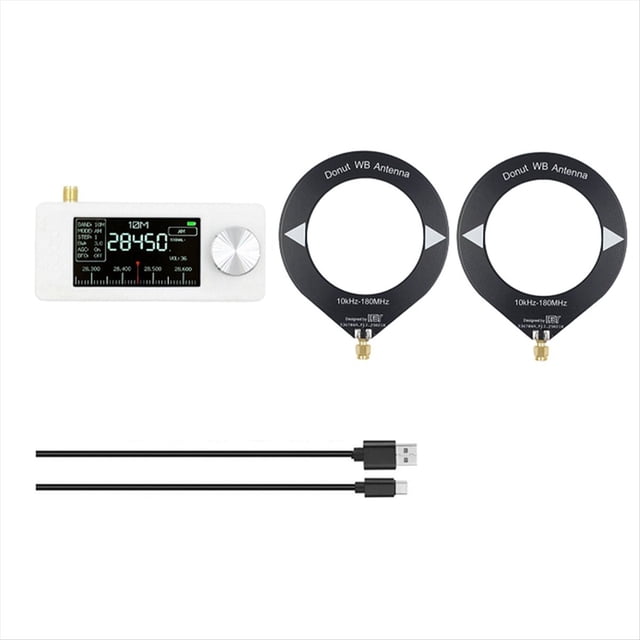 Radio SI4732 de Banda con Antena de Bucle, 10 KHz-180 MHz, Portátil, LSB, USB, AM, FM, Minirreceptor con Interfaz SMA.