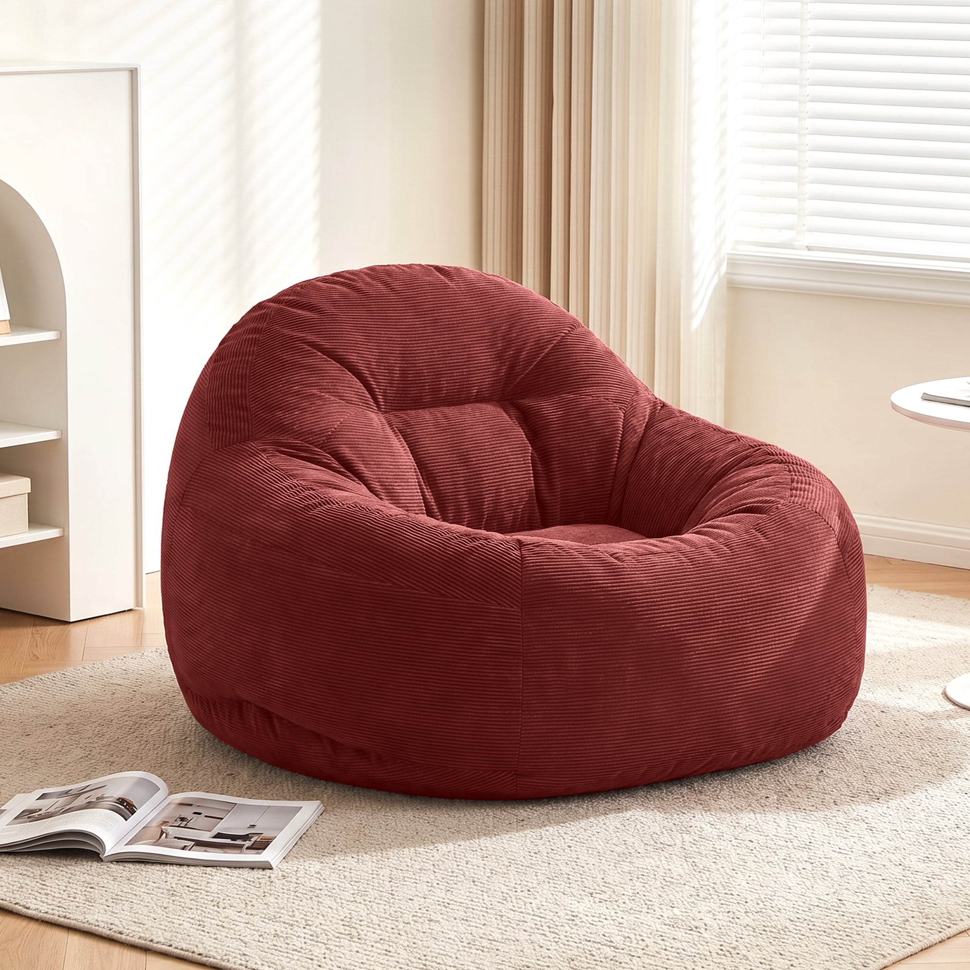 Bean Bag Sofa with Armrests High-Resilience Foam Beads Anti-Slip for Living Room Home Theater Gaming