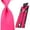 Hot Pink, variant on Men Solid Color Satin 8cm Wide Tie Necktie Y-shape Elastic Suspender Braces Set