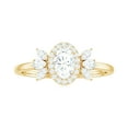 thumbnail image 4 of Rosec Jewels Moissanite Oval Engagement Ring for Women - Designer Ring - D-VS1 Quality Certified - with Jewelry Box, 10K Yellow Gold, US 11.50, 4 of 9