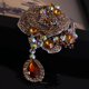 thumbnail image 5 of de diamantes de imitación de cristal de fiesta de dama de mujer de flor grande Vintage Fernando gran broche de flores, 5 of 8