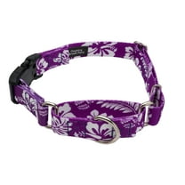 Country Brook Petz® Purple Hawaiian Martingale with Deluxe Buckle, Extra Small