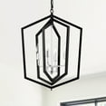 thumbnail image 2 of 21" Farmhouse Chandelier - Matte Black Cage Pendant Light with Adjustable Chain (18.11"W X 21.82"H), 2 of 15
