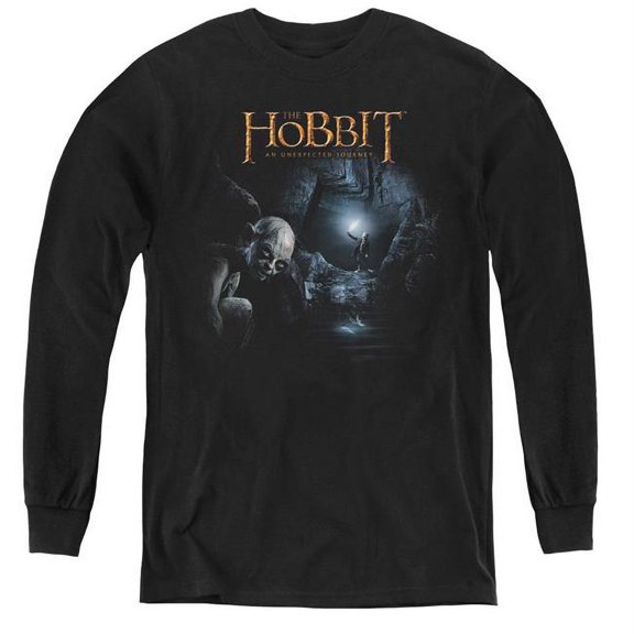 Trevco  HOB1096-YL-2 The Hobbit & Light Youth Long Sleeve T-Shirt   Black - Medium