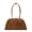 golden brown, variant on Genuine Leather Suede Women's Bowling Shoulder Bag, Boston Tote Purse, Large Capacity