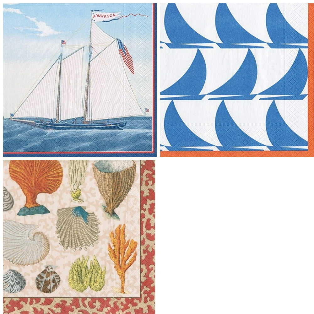 Entertaining with Caspari Maritime Paper Luncheon and Beach Party Clam