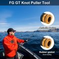 thumbnail image 4 of Fishing Knot Puller Tool Assist, Metal FG GT Knot Puller Tool Fishing Line Knotting Device Tension Line Dragger for Fishing (Yellow), 4 of 5