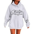 thumbnail image 2 of You Are Stronger Than The Storm Hoodies for Women Mental Health Matters Inspirational Positive Hooded Sweatshirt, 2 of 6