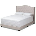 thumbnail image 1 of Baxton Studio Alesha Fabric Tufted King Size Bed in Beige, 1 of 8
