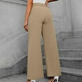 thumbnail image 4 of REALiKUN Wide Leg Dressy Pants High Waisted Work Business Casual Slack Summer Flowy Palazzo Trousers with Pockets, 4 of 8