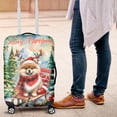 thumbnail image 4 of Merry Christmas Santa Reindeer Antlers Pomeranian Sleigh Xmas Winter Holiday Travel Luggage Cover Pom Dog Lover Gifts Suitcase Dust Protective Decor - 00023, 4 of 5