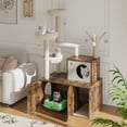 thumbnail image 3 of EDTara Multi-Level Cat Tower With Scratching Posts, Litter Box Enclosure, Cat Houses, Hanging Toys, and Easy-To-Clean Removable Washable Cushion for All Cats, 3 of 8