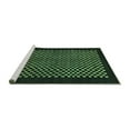 thumbnail image 2 of Ahgly Company Machine Washable Indoor Square Checkered Turquoise Blue Modern Area Rugs, 4' Square, 2 of 4
