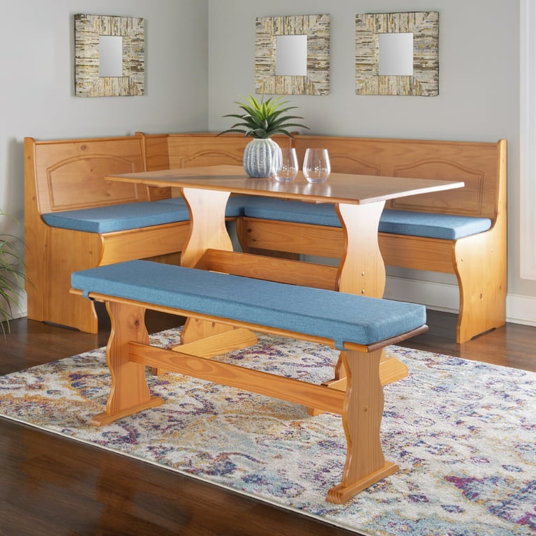 Linon Varden Corner Dining Breakfast Nook Cushion Set Nook Sold Separately Vintage Blue