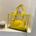thumbnail image 4 of Candy Color 2 in 1 Chain Strap Clear Handbags Transparent Tote Purses for Women, 4 of 7