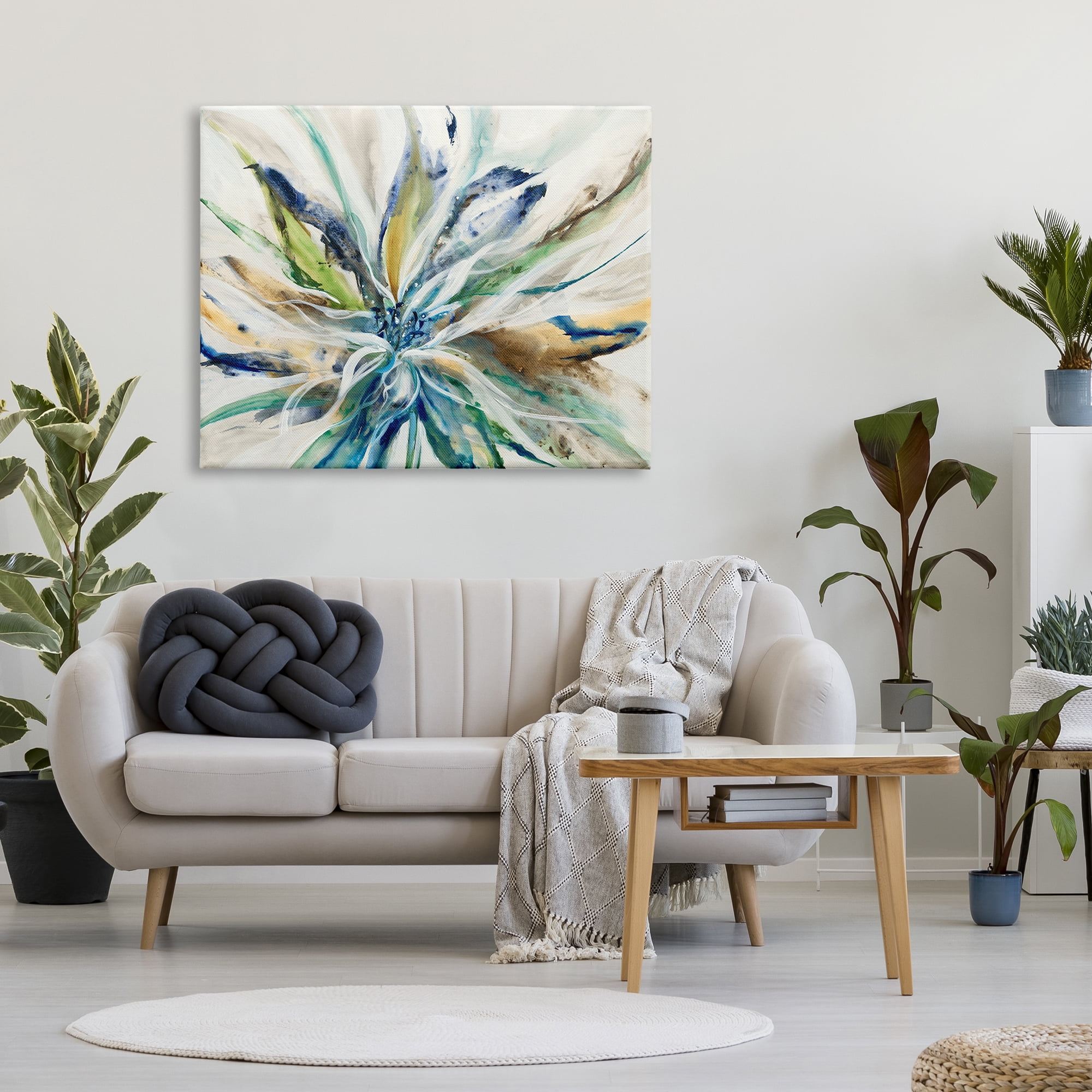Stupell Industries Abstract Botanical Petals Botanical & Floral Painting Gallery Wrapped Canvas Print Wall Art, 48 x 36