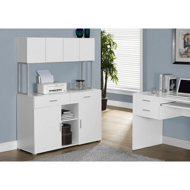 Monarch Specialties Storage, Drawers, File, Office, Work, Laminate, Metal, White, Grey, Contemporary, Modern