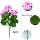 thumbnail image 2 of 2 cestas colgantes de flores artificiales de geranio de seda para decoración de porche | Plantas de geranio artificial de plástico realistas | Decoración para interiores y exteriores, hogar, jardín,, 2 of 6
