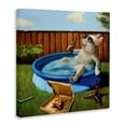 thumbnail image 2 of French Bulldog Drinking Summer Pool Pet Humor Animals & Insects Gallery-Wrapped Canvas Print Wall Art, 17x17, 2 of 5