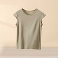 thumbnail image 2 of Molidfa Women's Crew Neck Short Sleeve Soft Fabric Regular Fit Solid Classic T-Shirt Summer Casual Everyday, 2 of 5