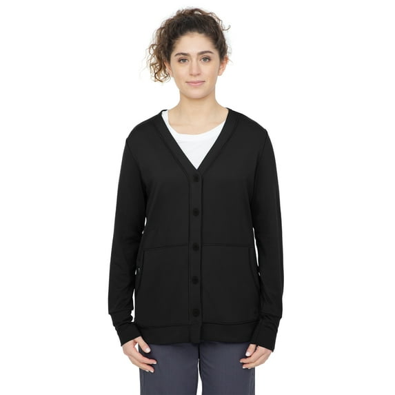Healing Hands Knits Women's Becca Jacket 'sMedical Cardigan Buttoned Scrub Jacket - Small,Black
