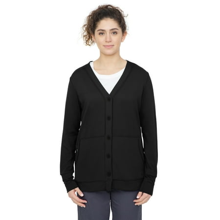 Healing Hands Knits Women's Becca Jacket 'sMedical Cardigan Buttoned Scrub Jacket - XX-Large,Black