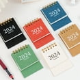 thumbnail image 7 of Deyuer Mini Desk Calendar Simple Style Plan Book Spiral Coil Page Turning Date Recording 12 Monthly Calendar for Planing Event Log Year of 2024 Calendar Table Decoration Office School Supplies, 7 of 7