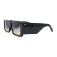 thumbnail image 3 of Womens Mod Rectangle Cat Eye Sleek Minimal Plastic Sunglasses Black - Black Brown, 3 of 4
