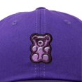 thumbnail image 2 of Dalix Purple Gummy Embroidered Cotton Dad Hat Baseball Cap Adjustable Womens in Purple, 2 of 5