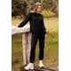 thumbnail image 5 of Conjunto Deportivo PRETTYGARDEN para Mujer, 2 Piezas de Algodón, Negro, Talla S, 5 of 8