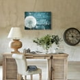 thumbnail image 3 of Farmhouse Just Breathe Wall Art Teal Dandelion Wall Art For Living Room Bedroom Bathroom Decor White Flower Flora Dandelion Pictures Canvas Prints Artwork Framed Ready To Hang 12x16 Inch, 3 of 7