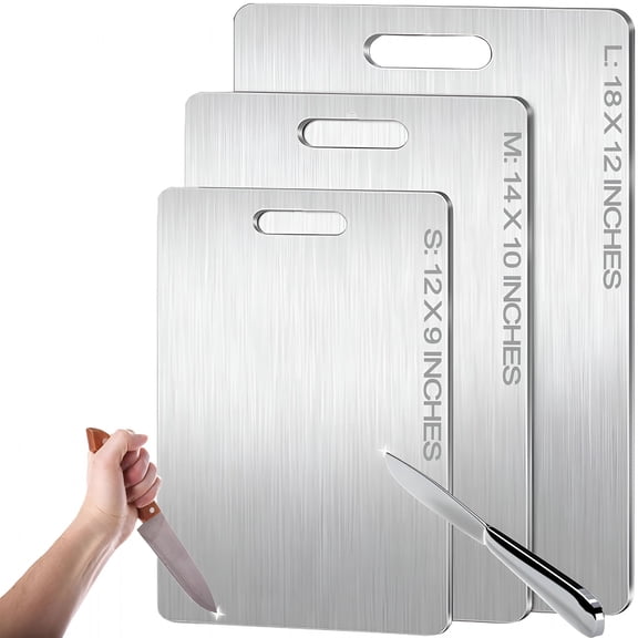 ACDANC 2026 New Titanium Cutting Board 100% Pure Titanium Cutting Boards for Kitchen Double Sided Non Toxic Cutting Board,Hygiene Durable Dishwasher Safe Chopping Board (18" L X 12" W)