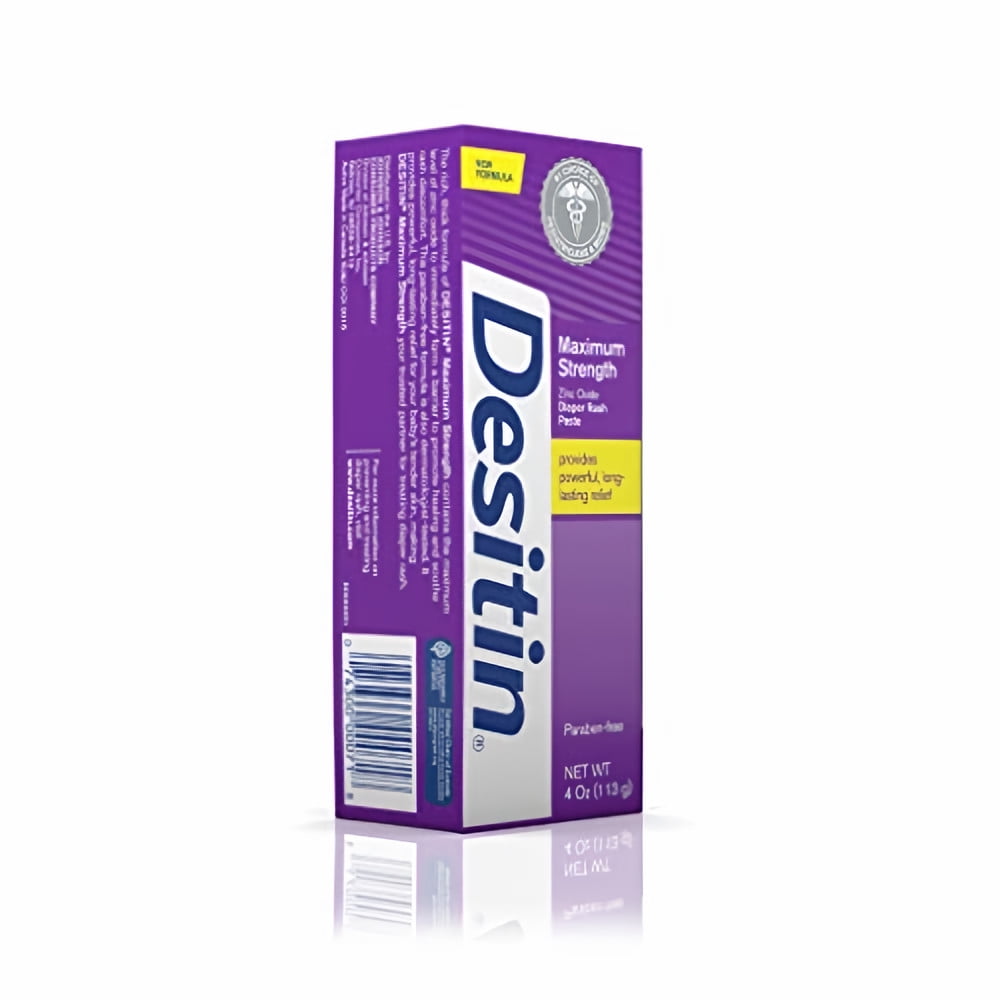 Desitin Maximum Strength Diaper Rash Paste 4 oz tube (Pack of 3)