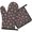 Pioneer Flower Floral Print Pattern-3, variant on Pioneer Flower Floral Print Pattern 1-Pack Oven Mitts Set, Heat Resistant Kitchen Gloves, 7.7" X 12"