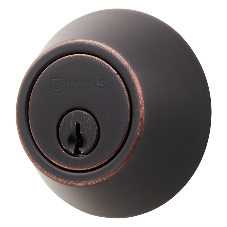 Brinks Single Cylinder Deadbolt, Tuscan Bronze photo 4