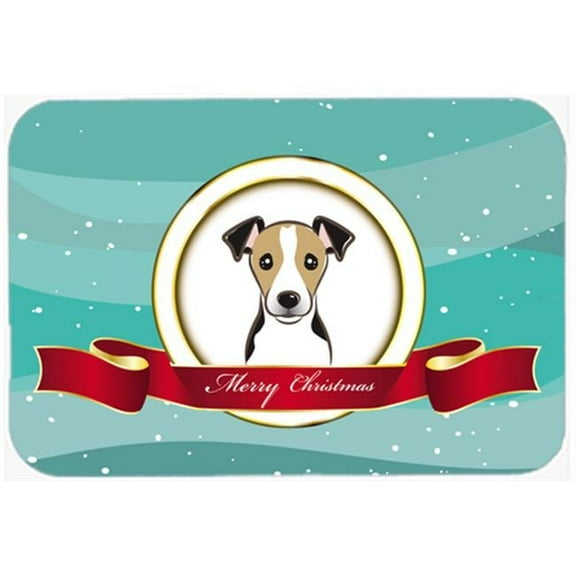 Caroline's Treasures Jack Russell Terrier Merry Christmas Glass Cutting Board Large