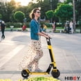 thumbnail image 3 of Hiboy NEX5 Electric Scooter, 19 MPH & 34 Miles Long-Range, Detachable Battery, Folding Electric Scooter for Adults with 350W Motor, 8.5 inch Solid Tire, Yellow, 3 of 14